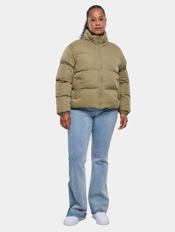 Ladies Short Peached Puffer Jacket-3