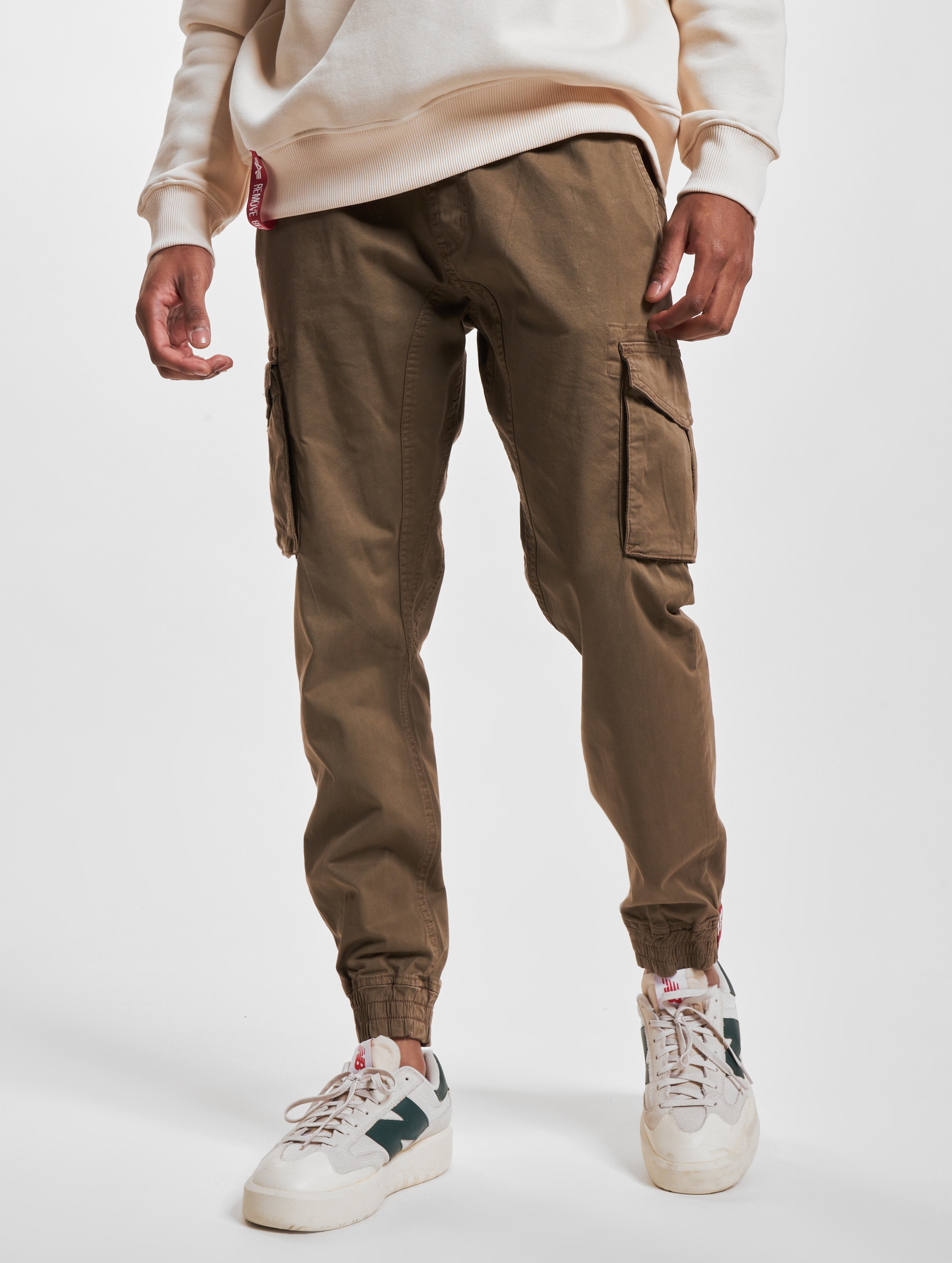 Alpha Industries Cotton Twill Jogginghosen Mannen op kleur bruin, Maat XL