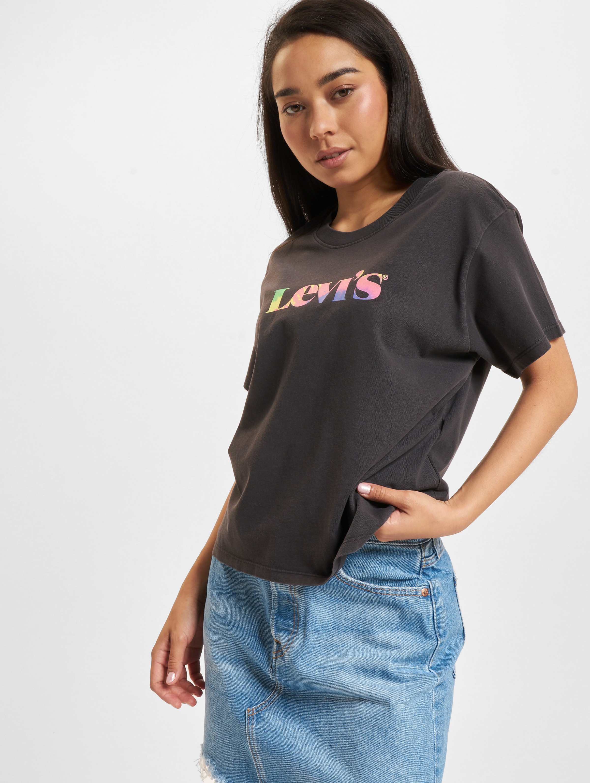 Levi's Levis Palma T-Shirt Frauen,Unisex op kleur grijs, Maat XS