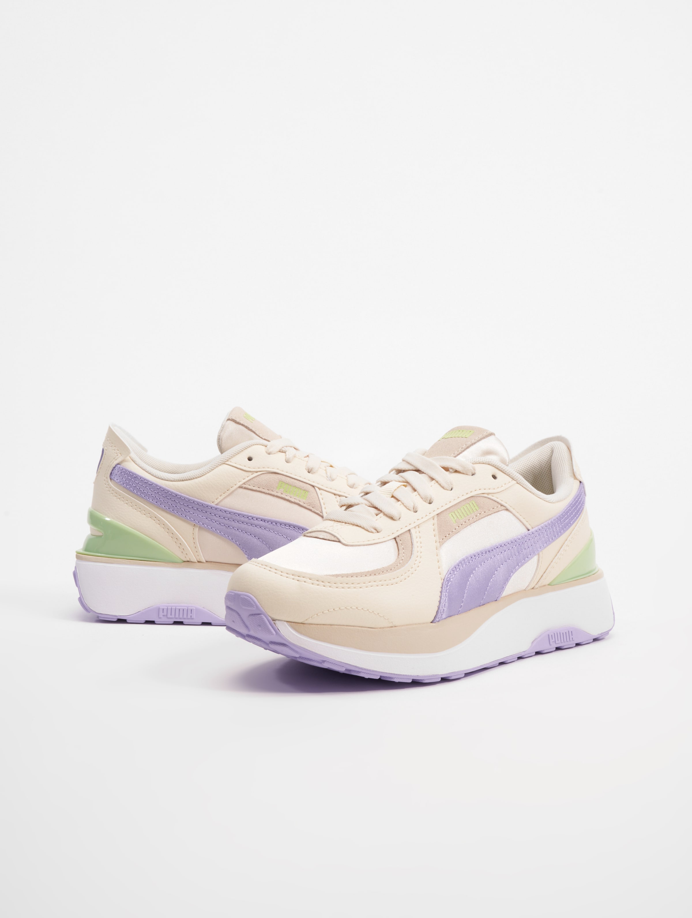 Puma Cruise Rider NU Satin Sneakers Frauen,Unisex op kleur beige, Maat 38