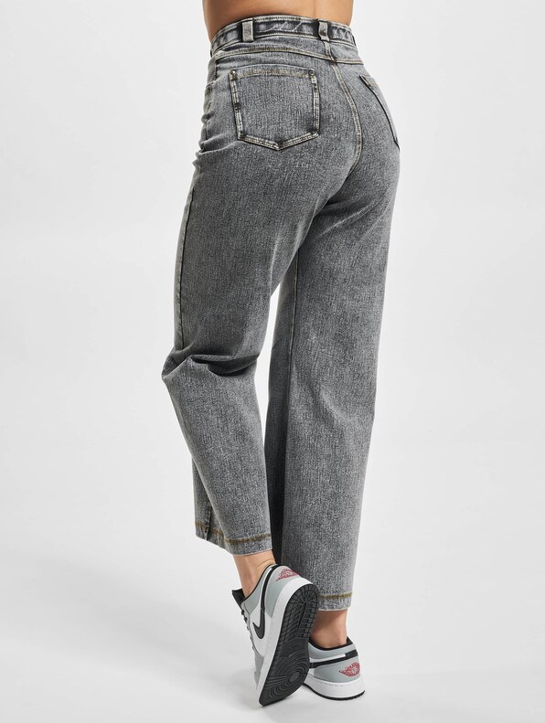 High Waist Wide Leg - Washed Denim-2