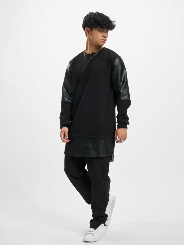 Long Zipped Leather Imitation-5