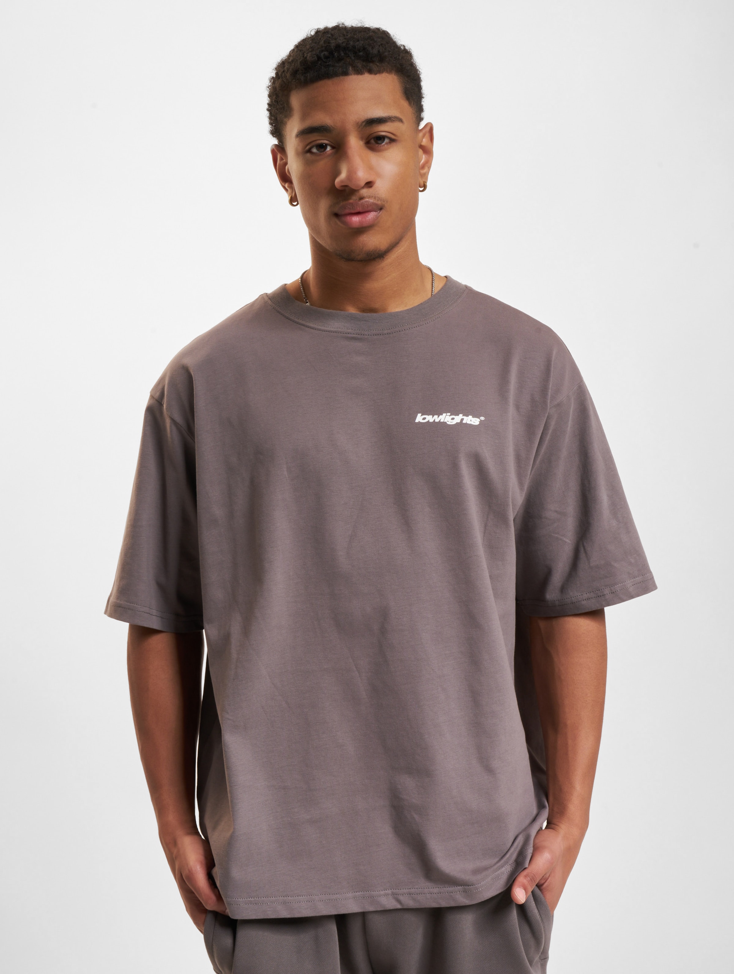 Low Lights Studios Basic T-Shirt washed grey Männer,Unisex op kleur grijs, Maat S