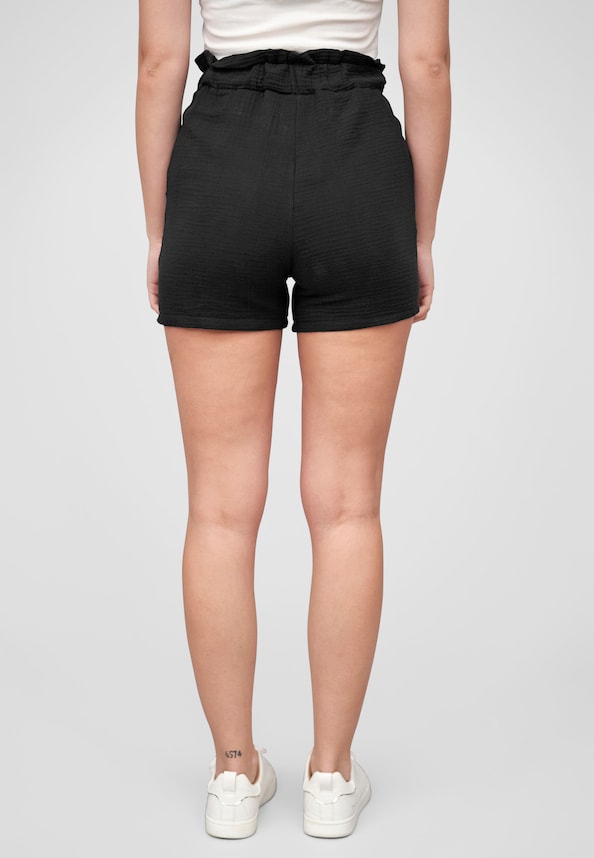 Cloud5ive Damen Musselin Shorts mit Bindegürtel-1