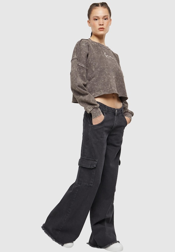 KW241-038-1 Karl Kani Small Signature Washed Crop Crew-2