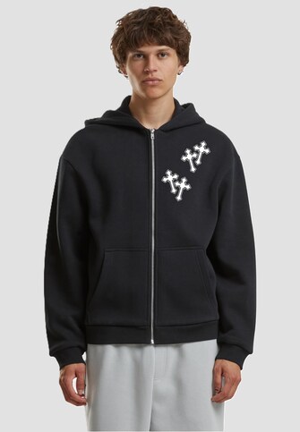 Mary Cross Fluffy Zip Hoody