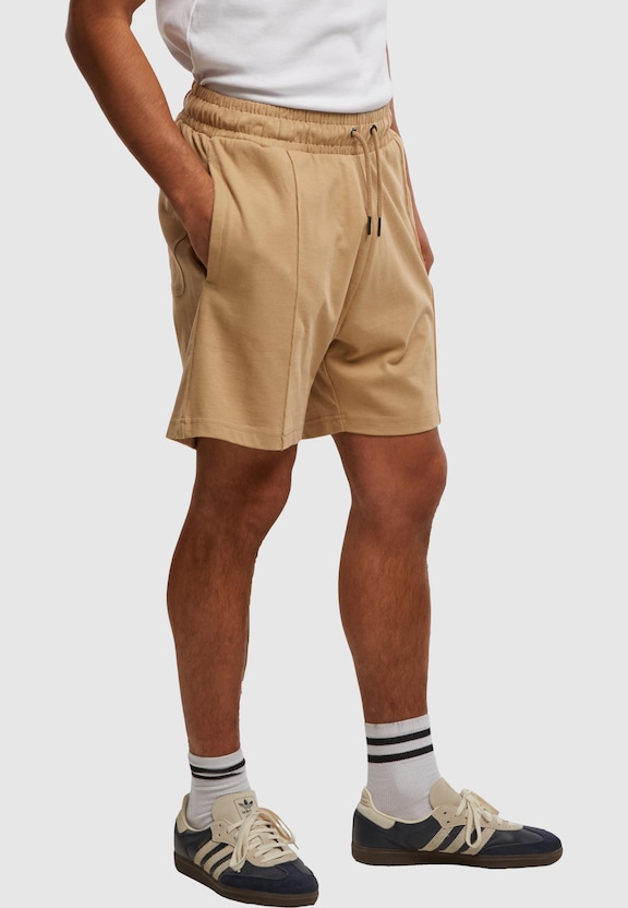 Heavy Jersey Pintuck Track Shorts-3