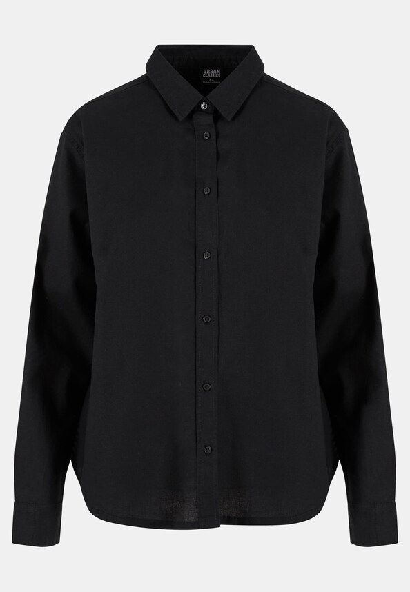 Ladies Linen Mixed Oversized Shirt-2