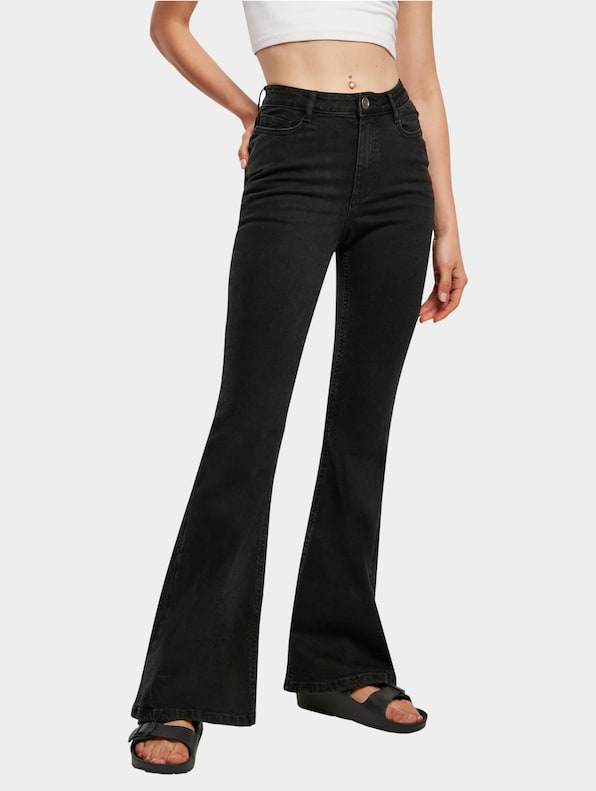 Organic High Waist Flared Denim-0