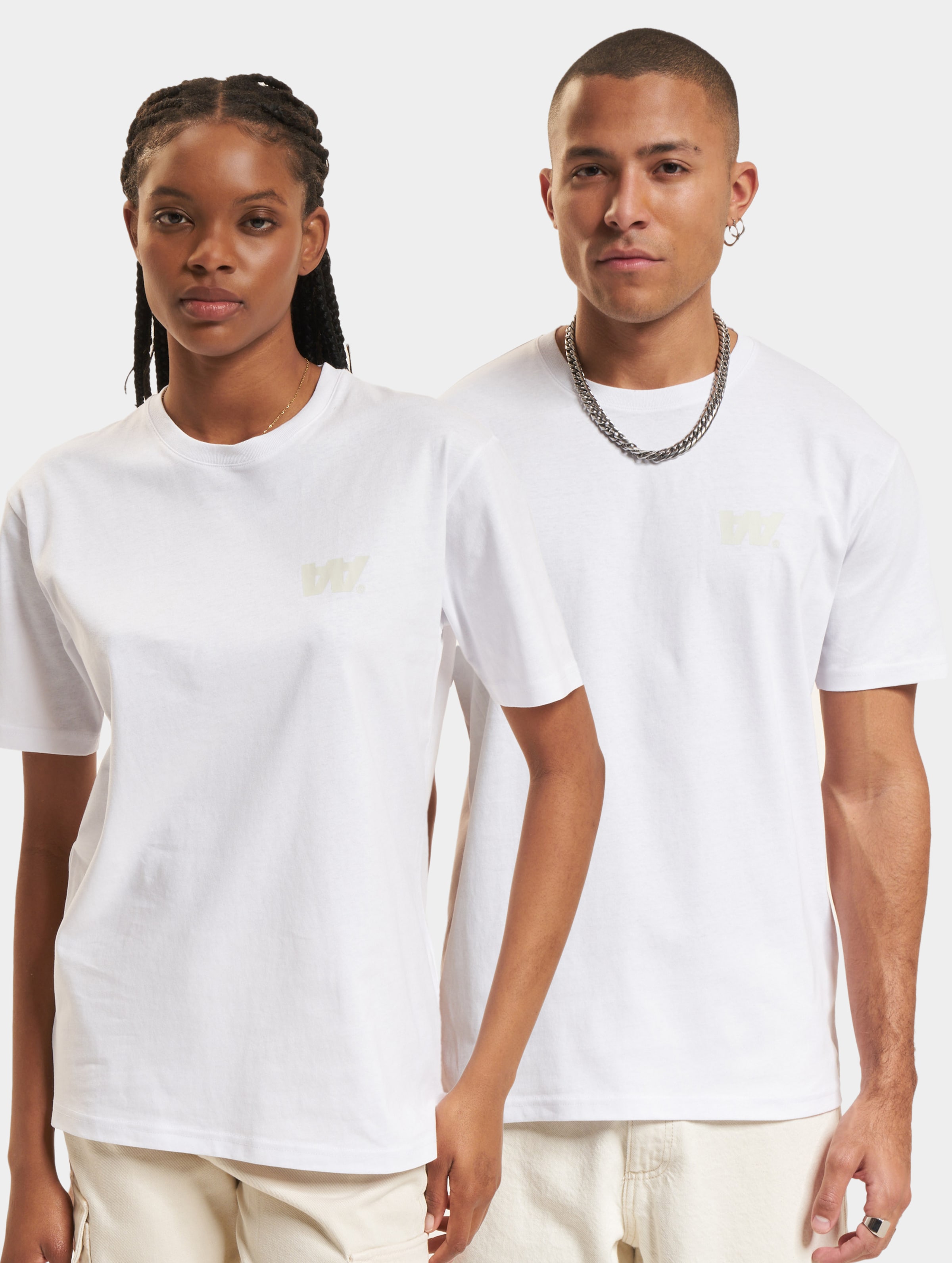 Wood Ace Letter T-Shirt Frauen,Männer,Unisex op kleur wit, Maat L