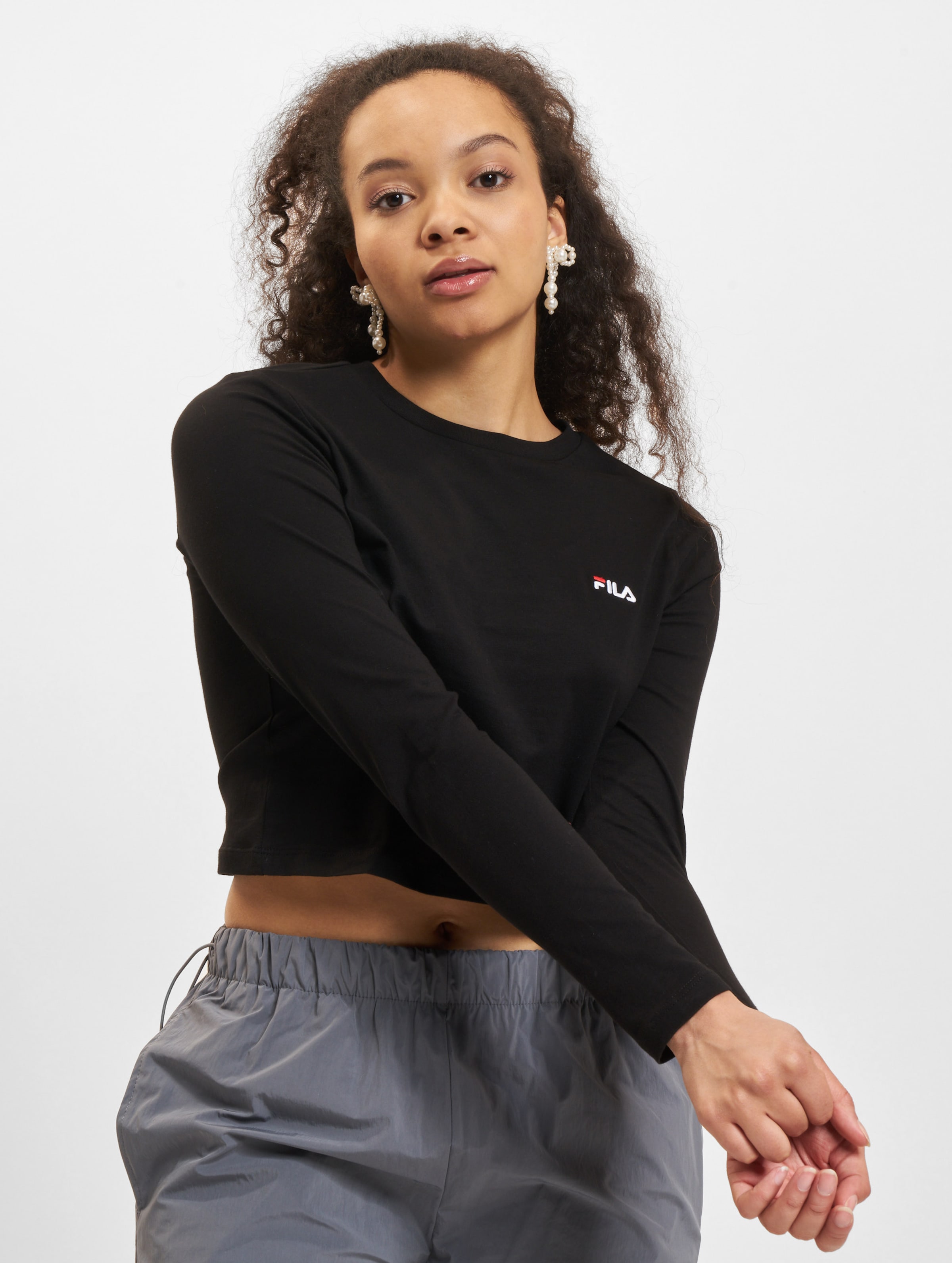 FILA Fila Logo Longsleeve Frauen,Unisex op kleur zwart, Maat S