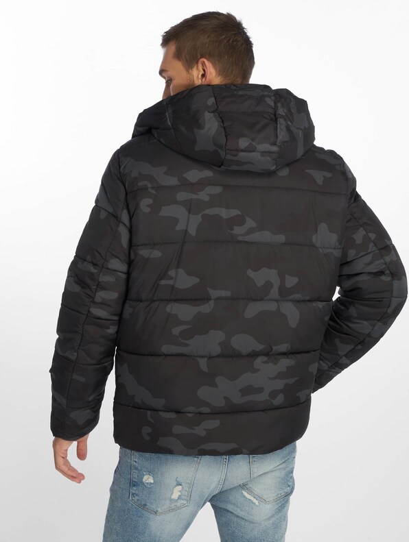 Urban Classics Hooded Camo Puffer Jackets-1