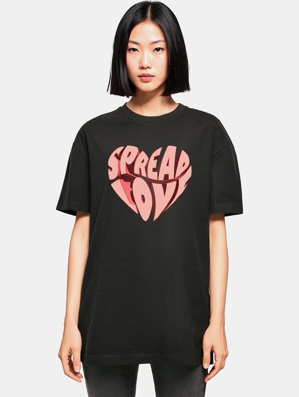 Ladies Hugs & Love - Spread Love Oversized Boyfriend-0