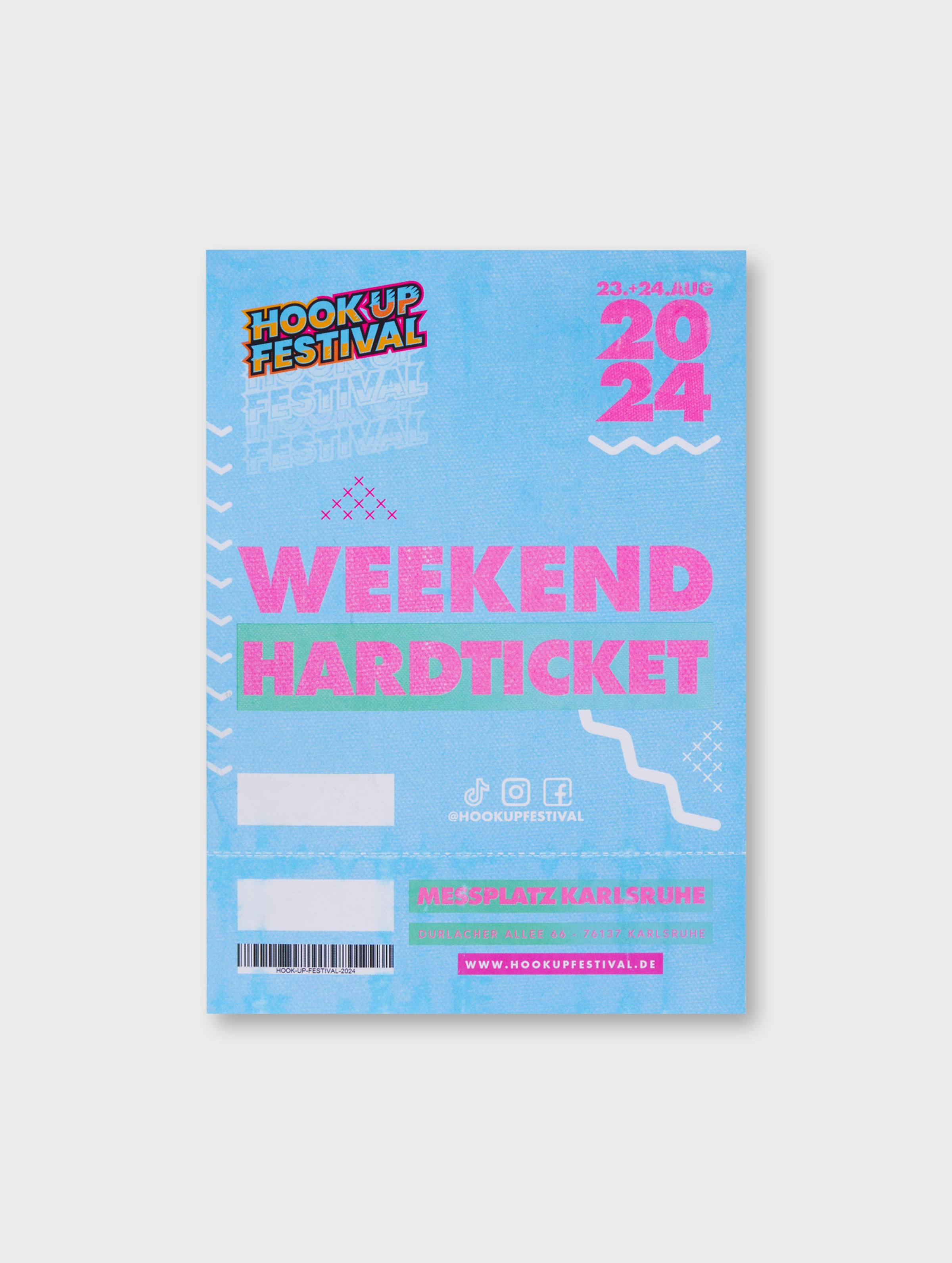 DEF MERCH HOOK UP Festival Hardcover Weekend Ticket op kleur blauw, Maat ONE SIZE