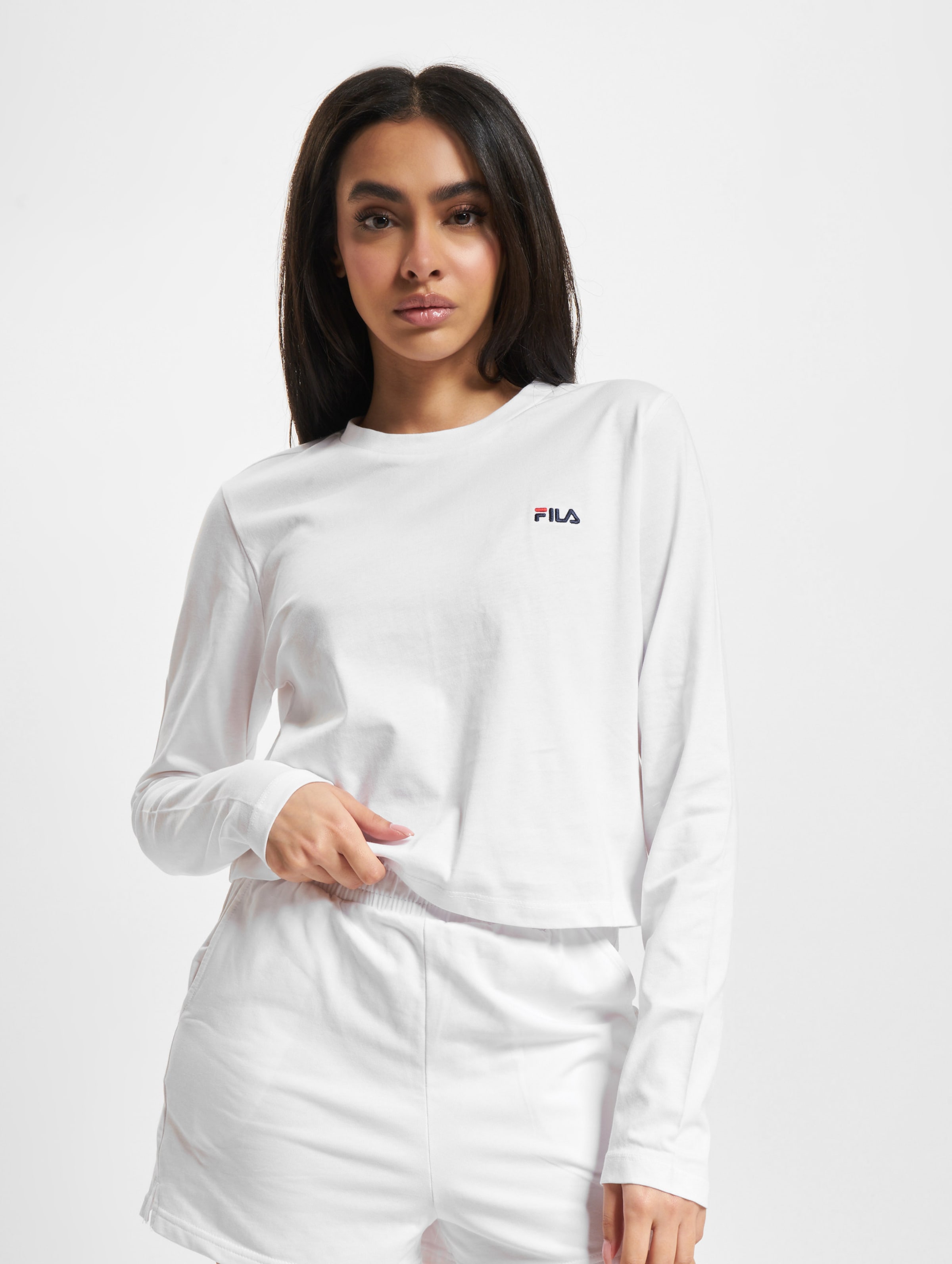 FILA Fila Logo Longsleeve Frauen,Unisex op kleur wit, Maat XS