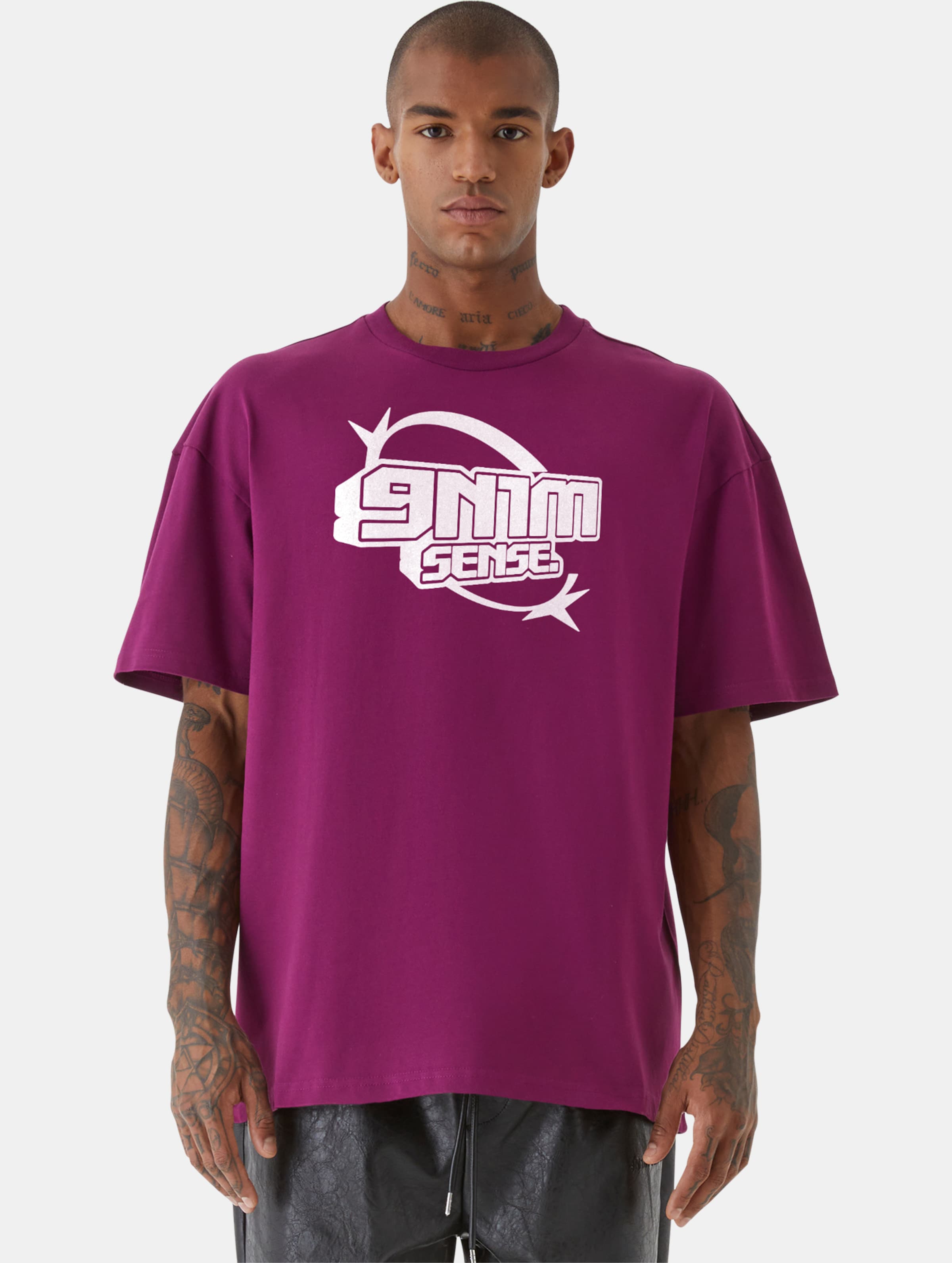 9N1M SENSE Y2K T-Shirt Männer,Unisex op kleur violet, Maat S