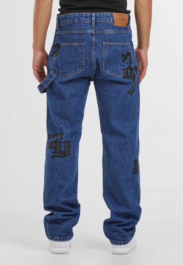 Manas Logo Carpenter Straight Jeans-1