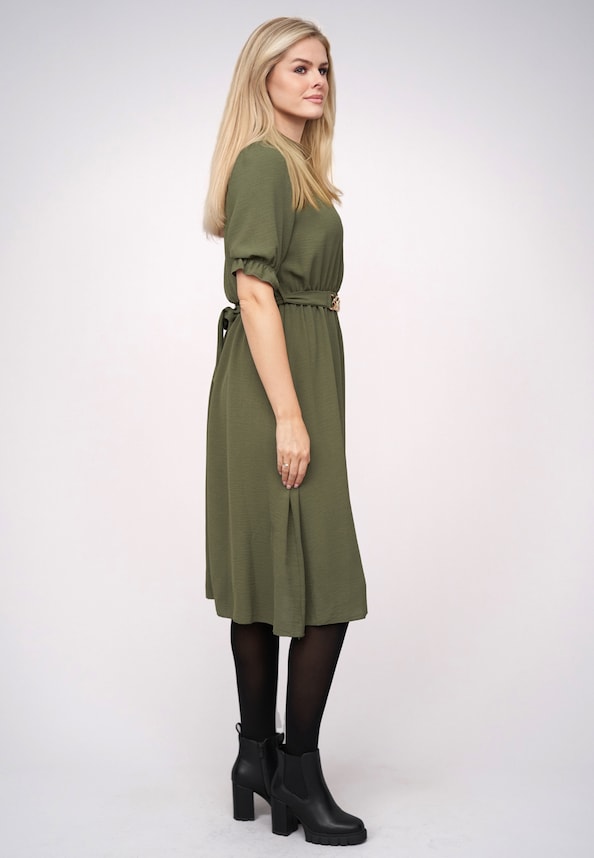 Dress with Chain-Belt-3