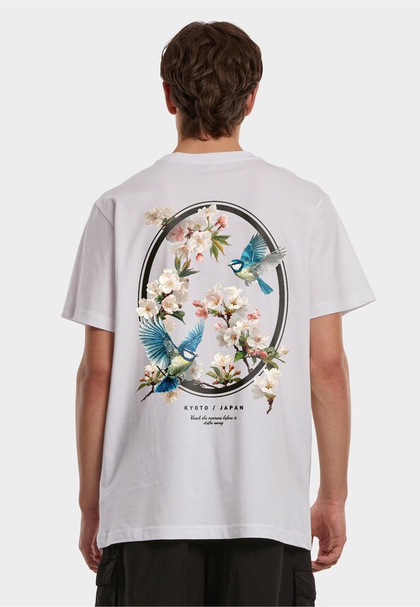 Kyoto Japan Birds And Flowers Tee-1