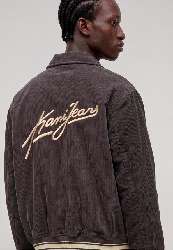Kani Jeans Corduroy Oversized College Jacket-6