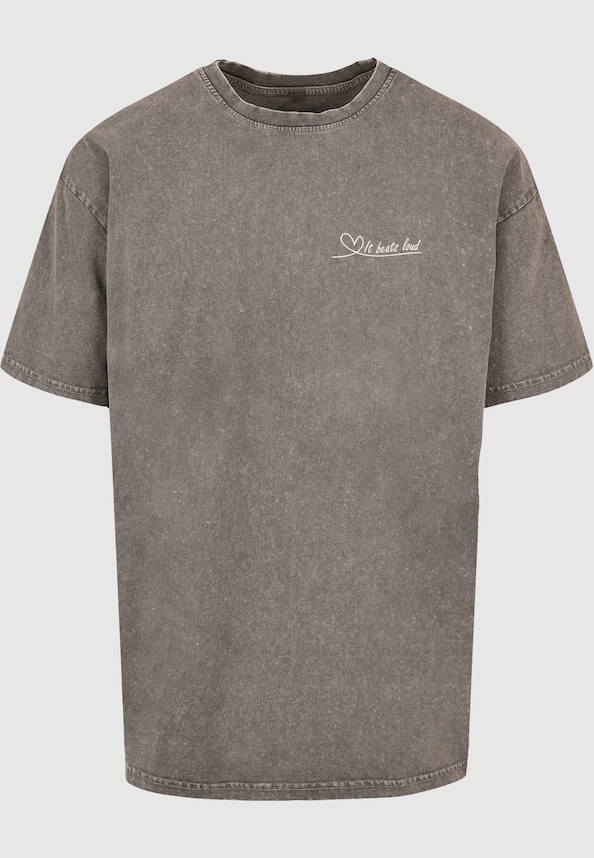 It Beats Loud Acid Washed Heavy Oversize Tee-2