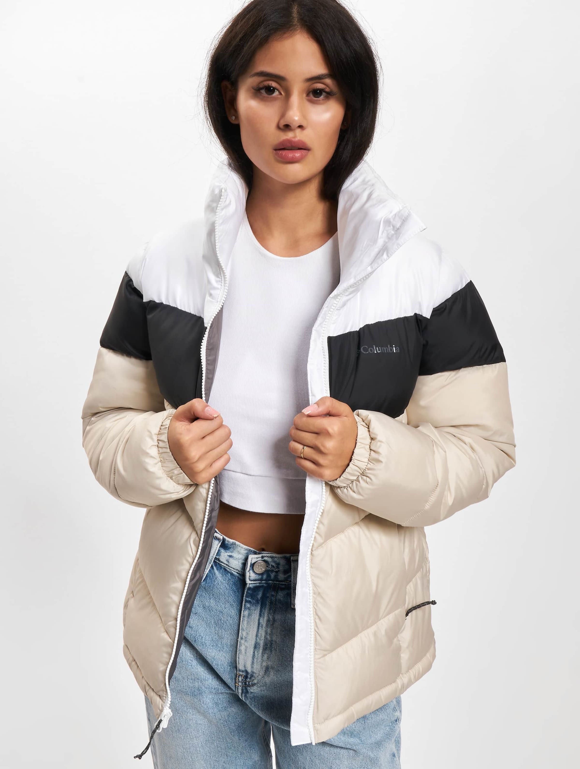 Puffer jacket hot sale colour block