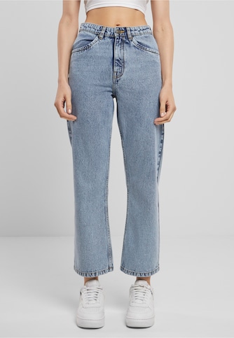 Ladies Cropped Straight Leg Denim Pants