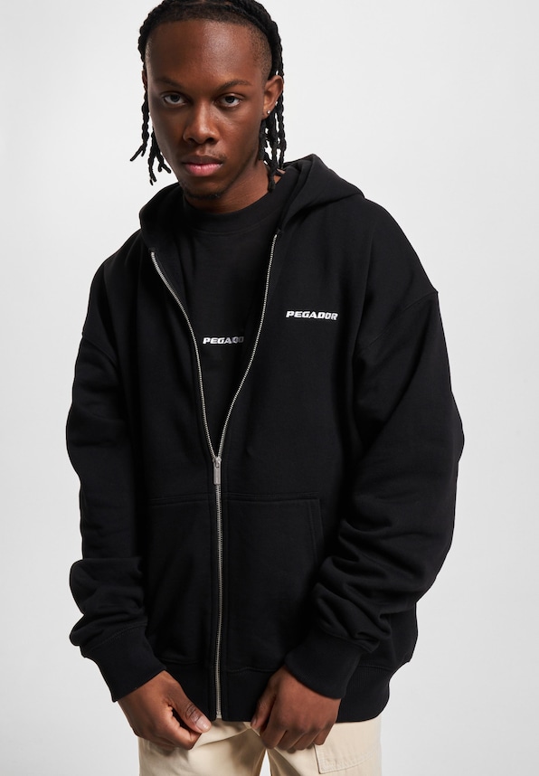 PEGADOR Logo Oversized Sweat Zip Hoodies-0