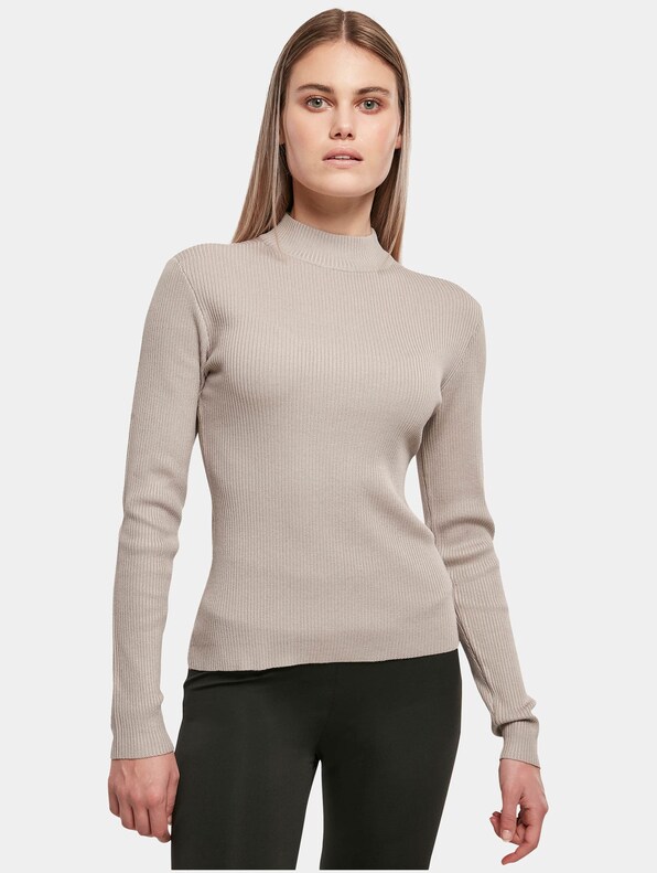 Ladies Rib Knit Turtelneck -0