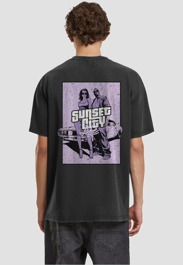 Sunset City Vintage Heavy Loose Tee-1