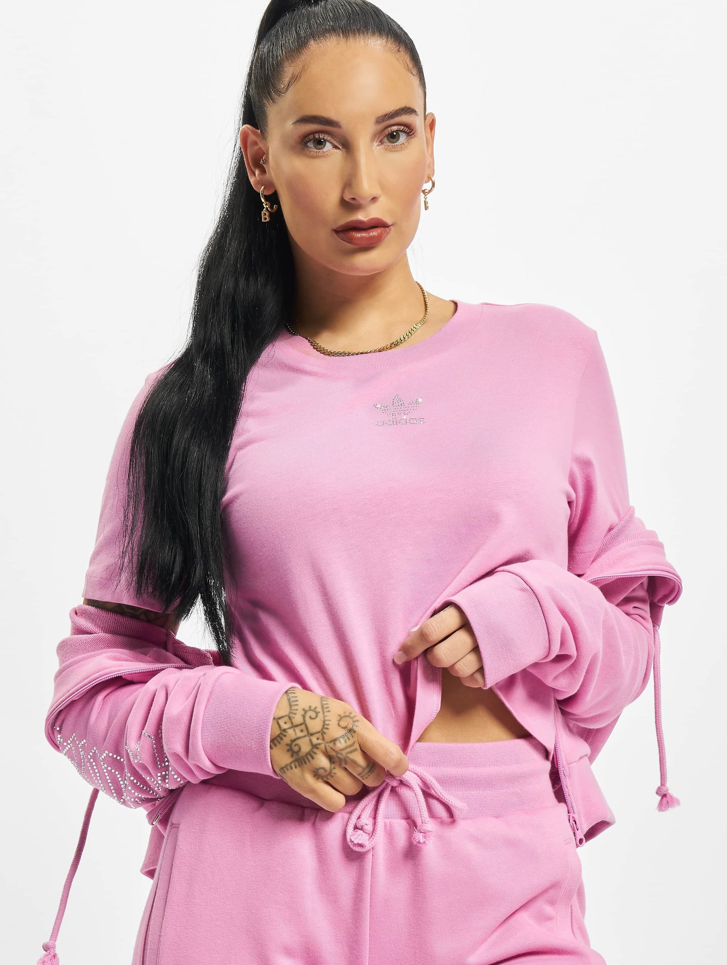 adidas Originals Adidas Cropped T-Shirt Vrouwen op kleur roze, Maat 34