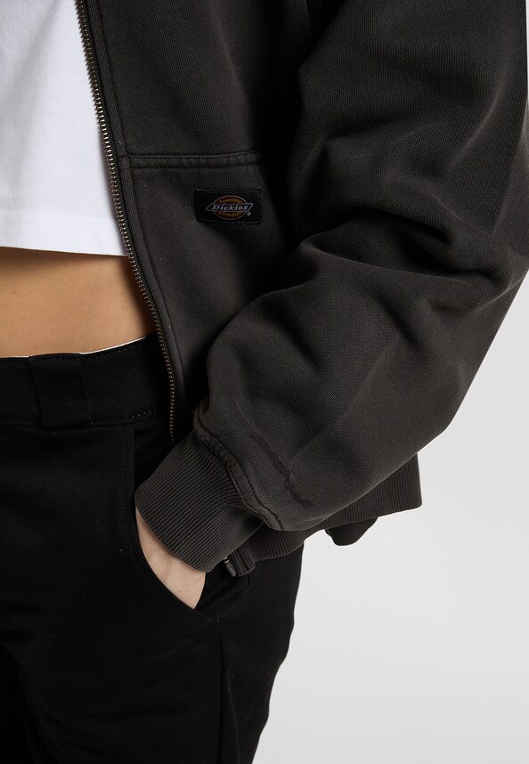 SUTCLIFFE CROPPED ZIPPED HOODIE-5