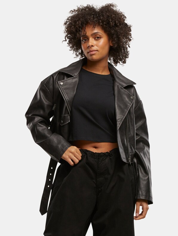 Urban Classics Ladies Vintage Leather Jacket-0