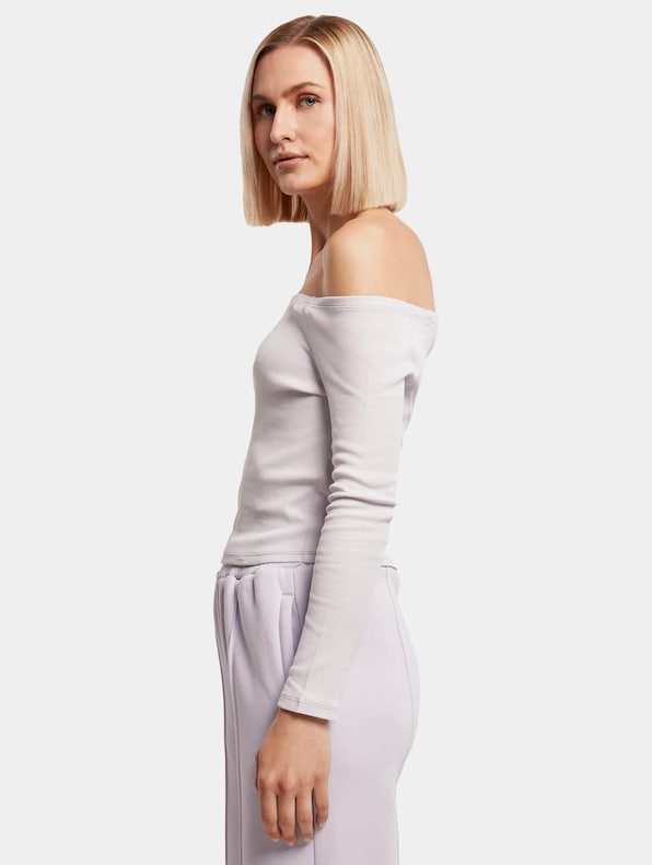 Ladies Off Shoulder Rib -2
