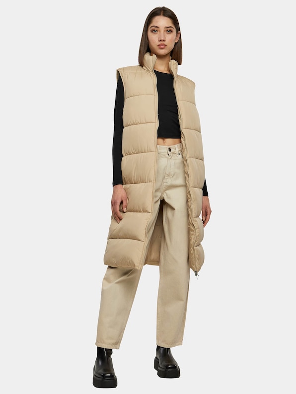 Ladies Long Puffer Vest-3