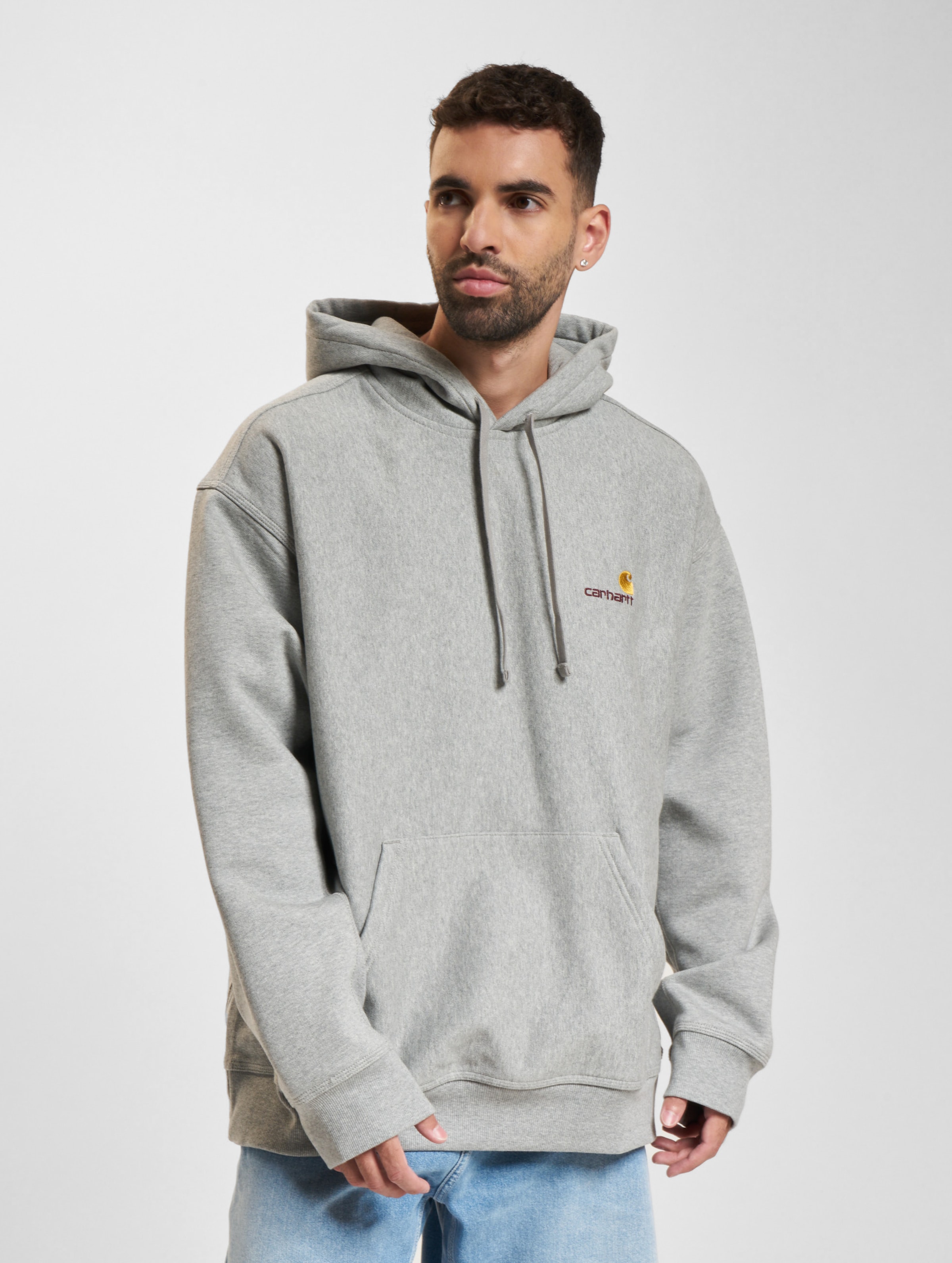 Carhartt WIP American Script Hoodie Männer,Unisex op kleur grijs, Maat XS