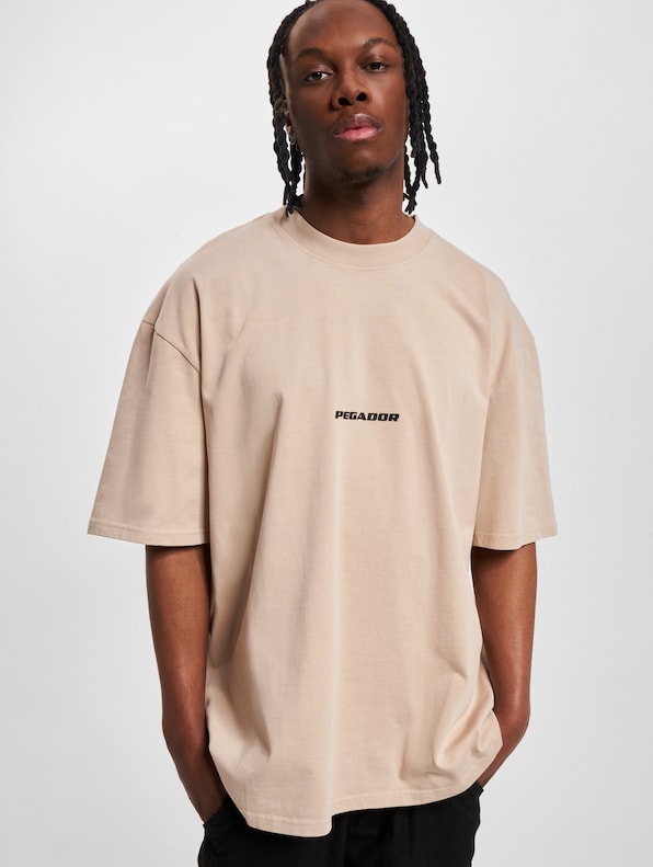 PEGADOR Colne Logo Oversized T-Shirts-0