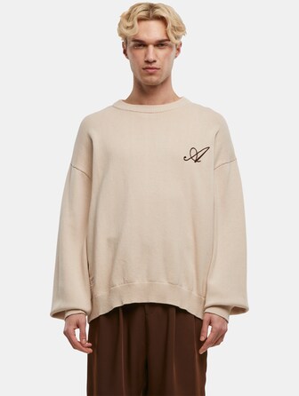 Logo Mesh Knit Sweater