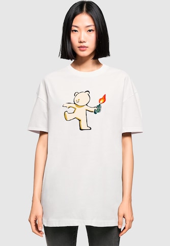 Ladies Brandalised - Molotov Teddy Oversized Boyfriend Tee
