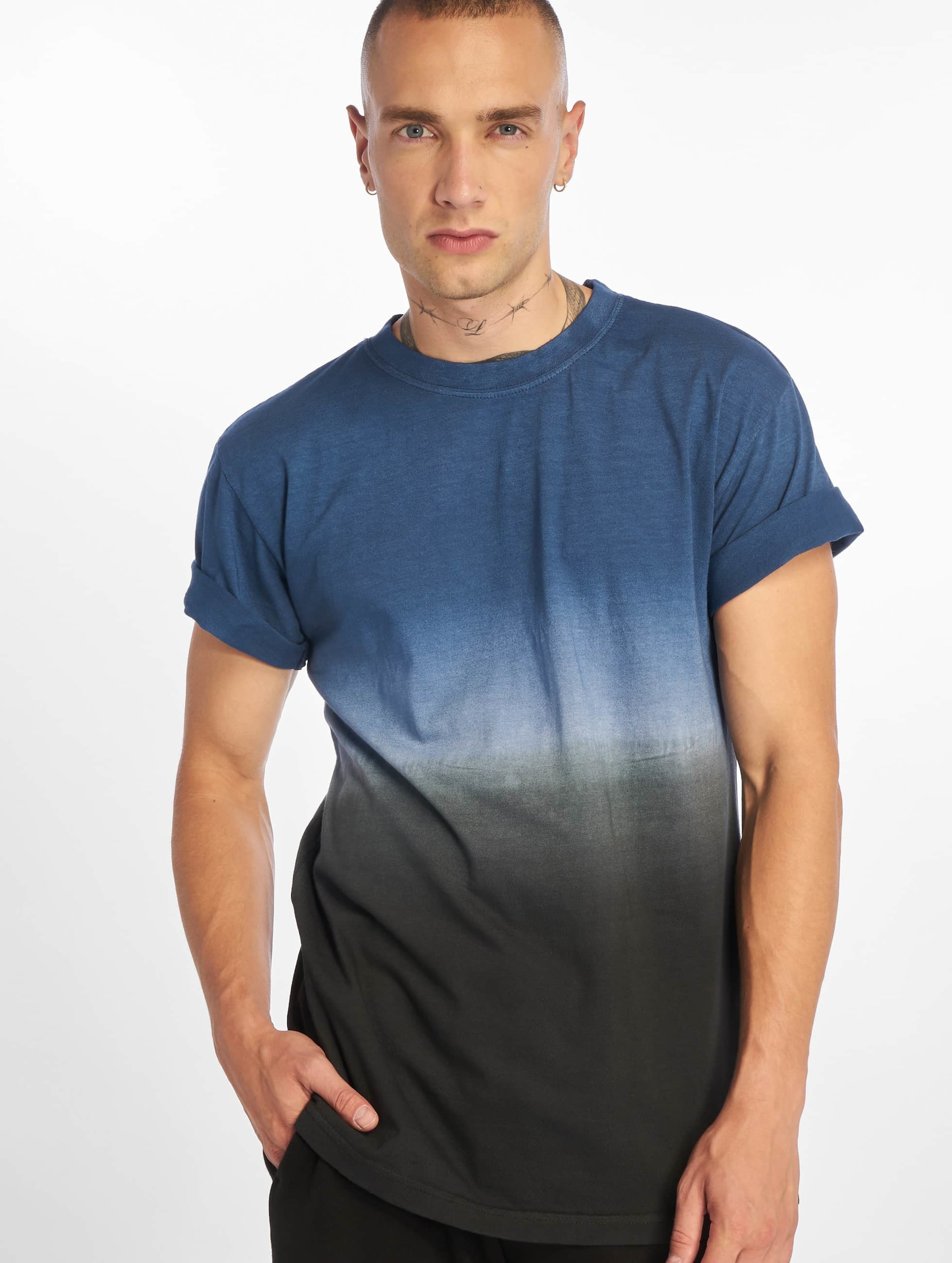 Urban Classics Dip Dyed T-Shirt Mannen op kleur blauw, Maat 2XL