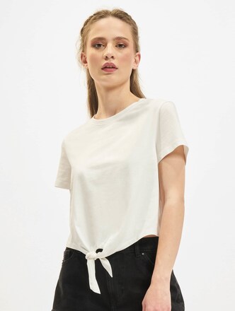 Only May Cropped Knot T-Shirt Cloud