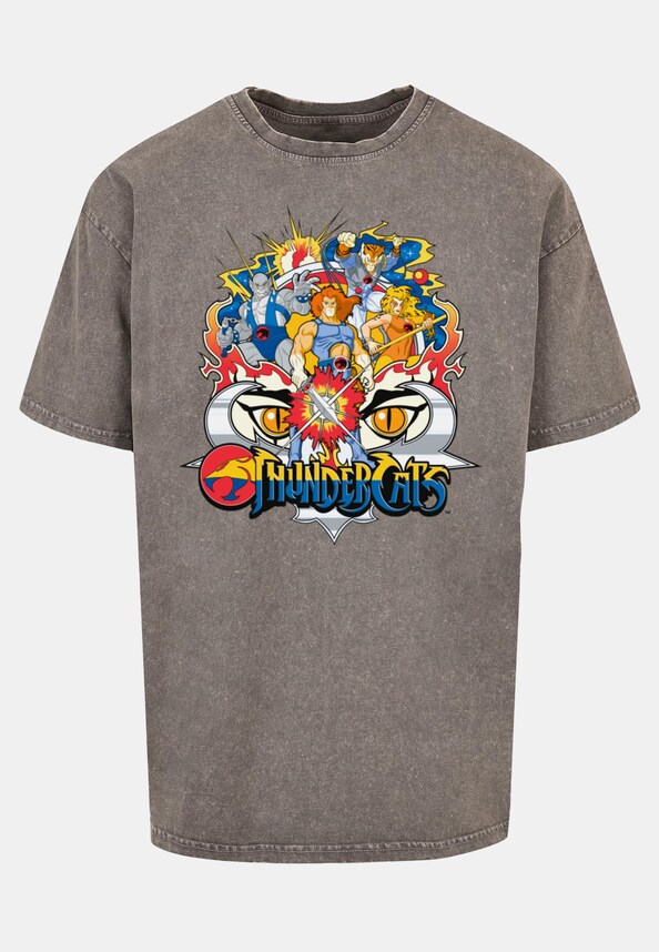 Thundercats - Group Shot Acid Washed Oversized Tee-4