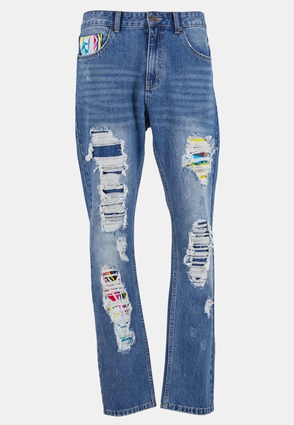 STRAIGHT JEANS PANTS DISTRESSED-4