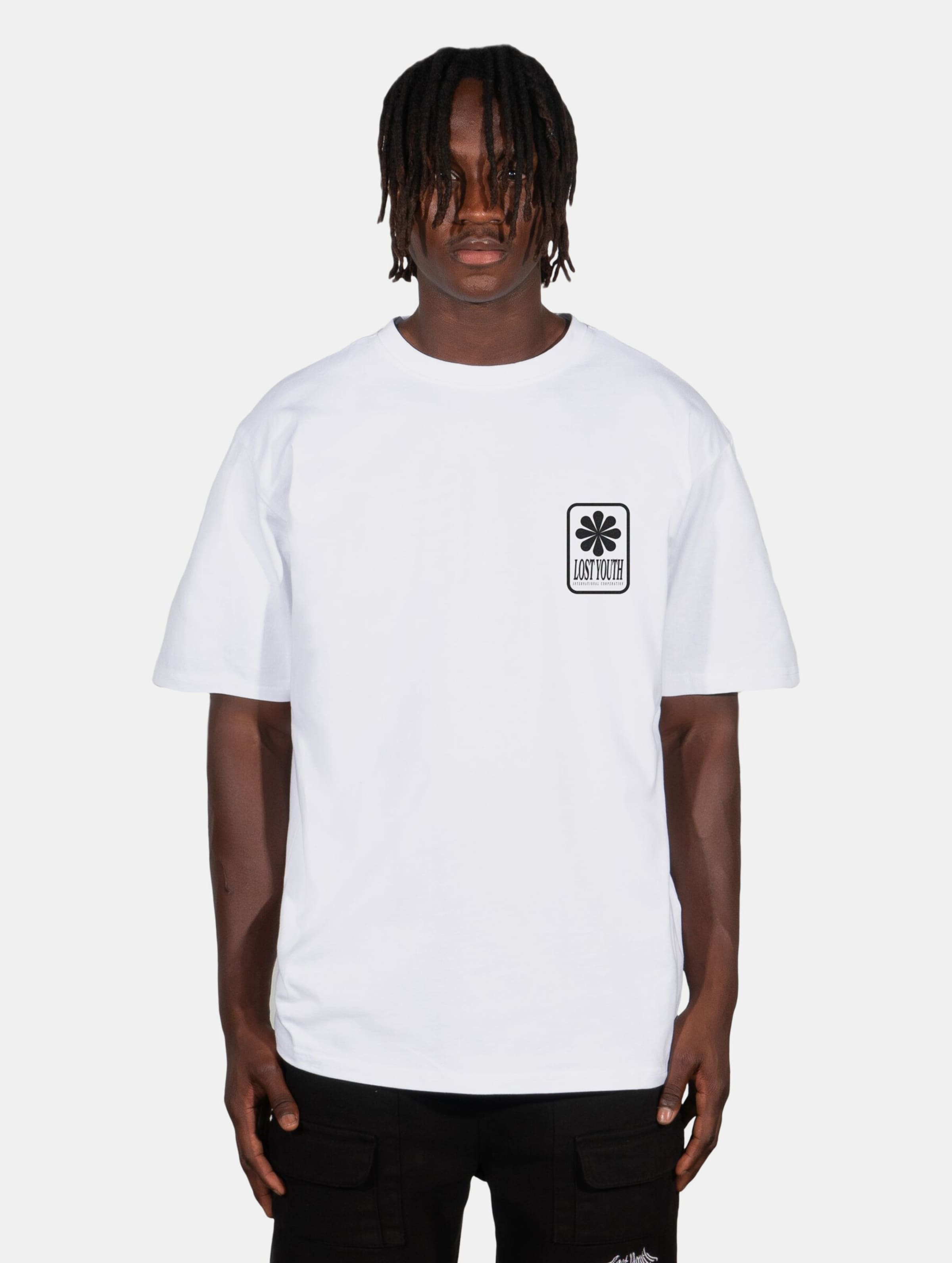 Lost Youth LY TEE- ICON V.4 Männer,Unisex op kleur wit, Maat XL
