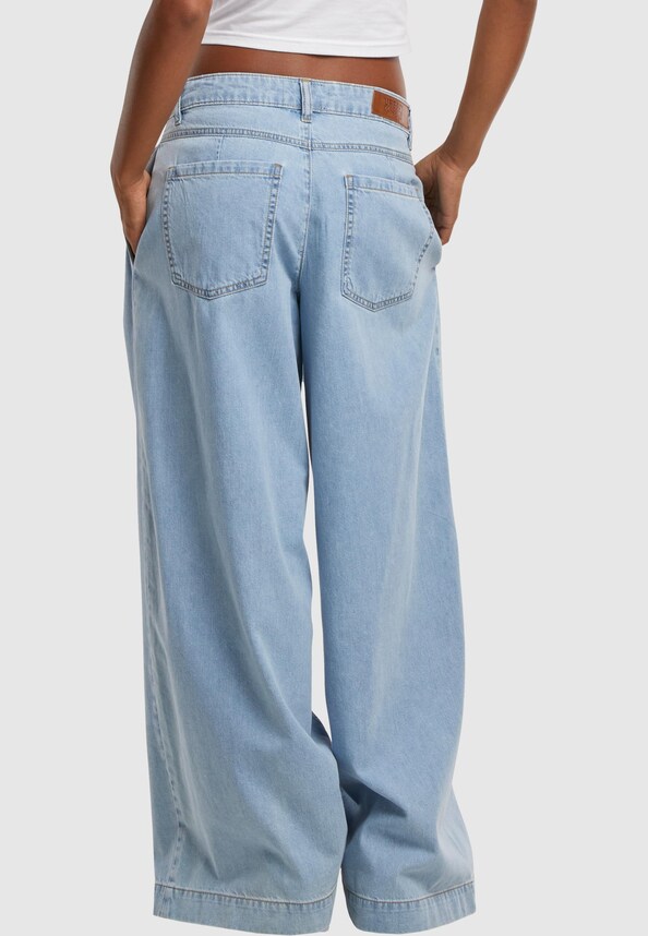 Ladies Wide Leg Light Denim-1