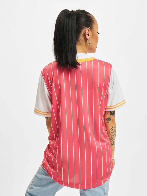 College Block Pinstripe Baseball Shirt-1