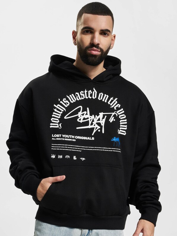 Lost Youth HOODIE GRAFFITI black-2