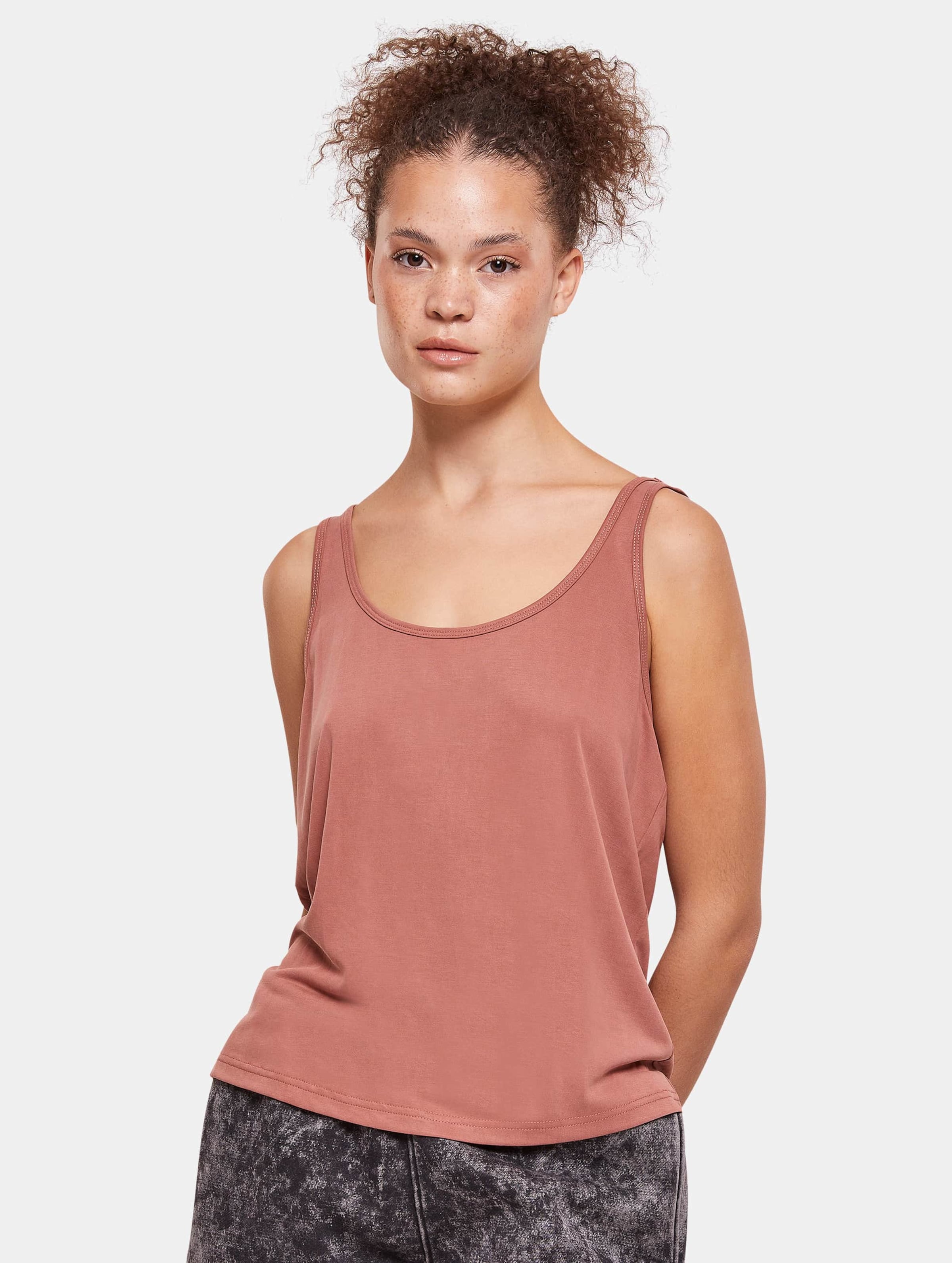 Urban Classics - Modal Loose Mouwloze top - L - Oranje