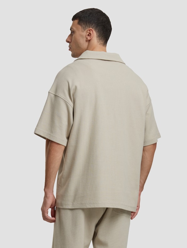 Another Cotton Lab Another Waffle Oversized Polo Shirt-1