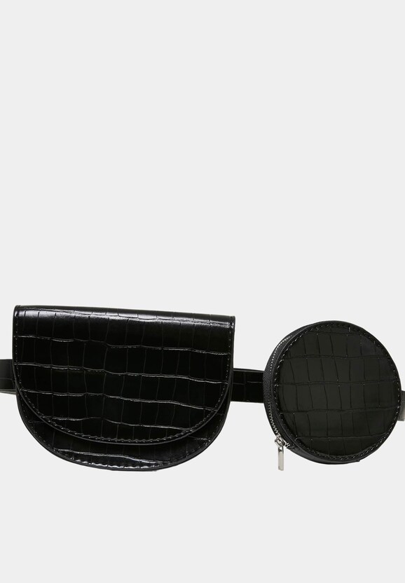 Urban Classics Croco Synthetic Leather Double Beltbag Bag-2
